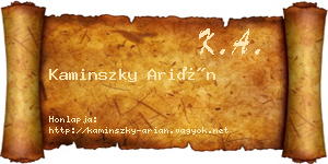 Kaminszky Arián névjegykártya